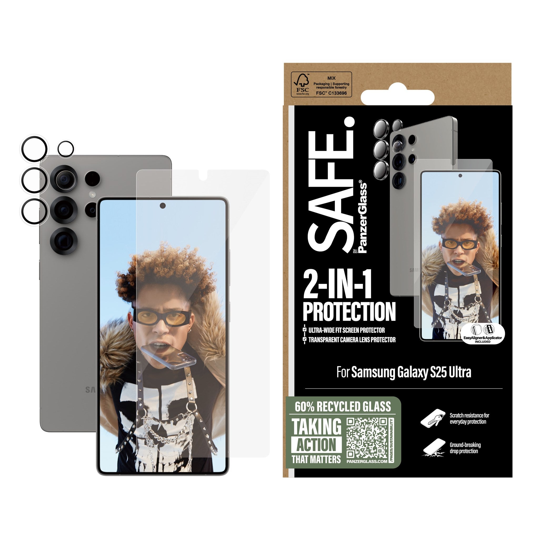 SAFE. by PanzerGlass® 2-in-1 Pakke Samsung Galaxy S25 Ultra